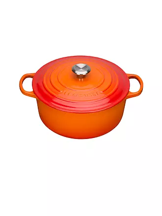 LE CREUSET | Bräter rund "Signature" 24cm/4,2l (Schwarz) | orange